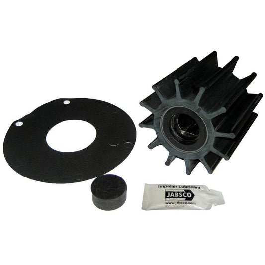 Jabsco Impeller Kit - 12 Blade - Neoprene - 3-" Diameter - Plastic Insert - Double Flat Drive [17370-0001-P] - Twin Screws Marine Service