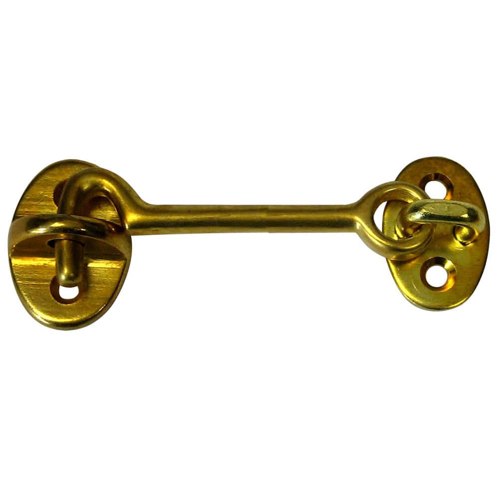Whitecap Cabin Door Hook - Polished Brass - 3" [S-1402BC] - Twin Screws Marine Service