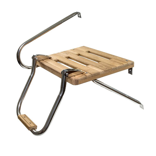 Whitecap Teak Swim Platform w/Ladder f/Outboard Motors [60902] - Twin Screws Marine Service
