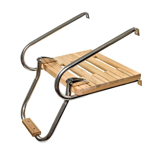 Whitecap Teak Swim Platform w/Ladder f/Inboard/Outboard Motors [60903] - Twin Screws Marine Service