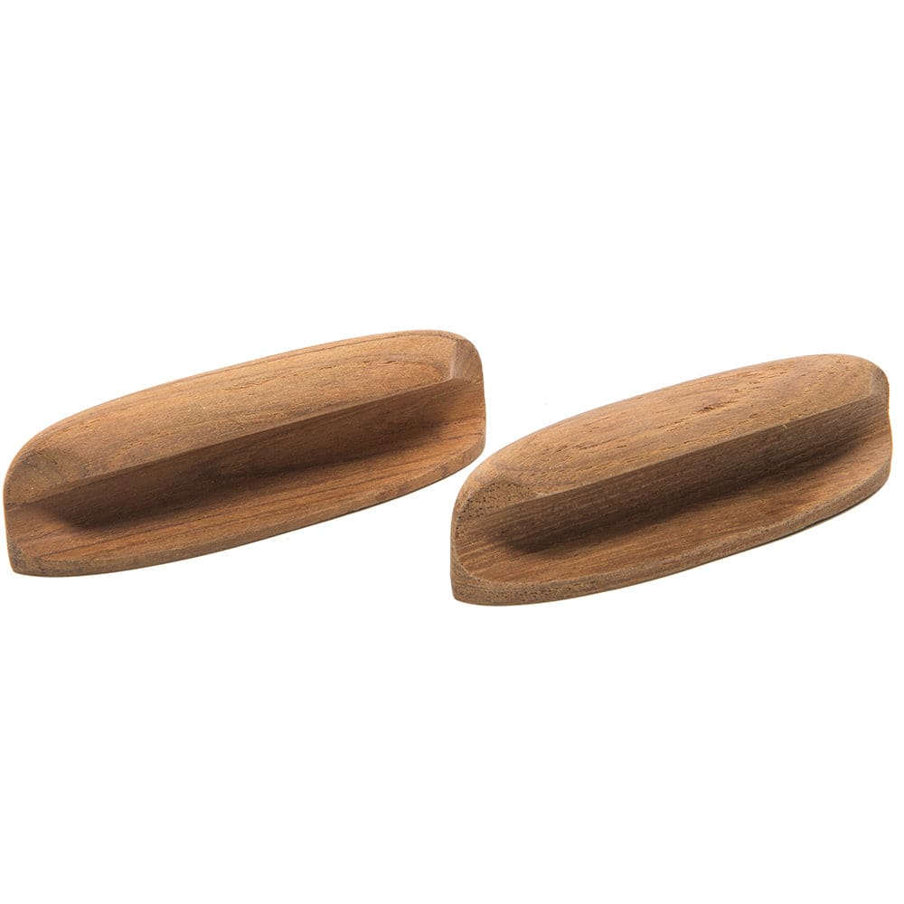 Whitecap Teak Oval Drawer Pull - 4"L - 2 Pack [60147-A] - Twin Screws Marine Service