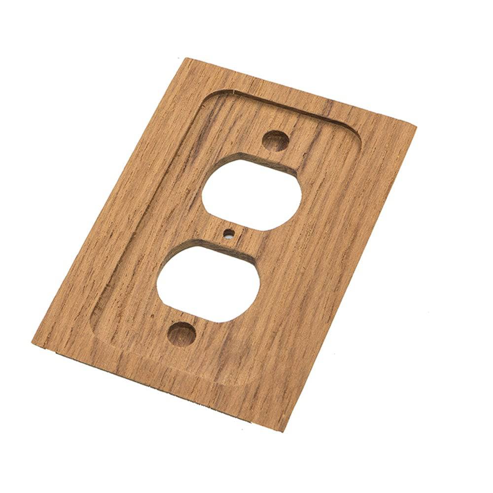 Whitecap Teak Outlet Cover/Receptacle Plate [60170] - Twin Screws Marine Service