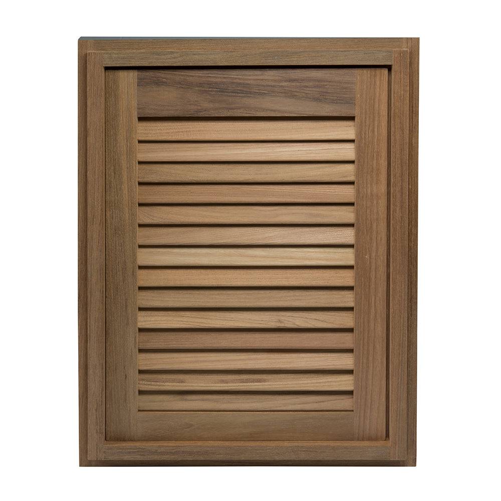 Whitecap Teak Louvered Door & Frame - Right Hand - 15" x 20" [60724] - Twin Screws Marine Service