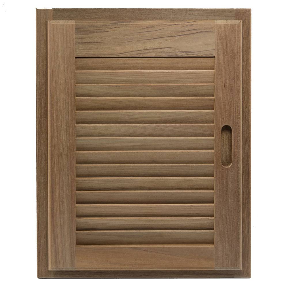 Whitecap Teak Louvered Door & Frame - Right Hand - 15" x 20" [60724] - Twin Screws Marine Service