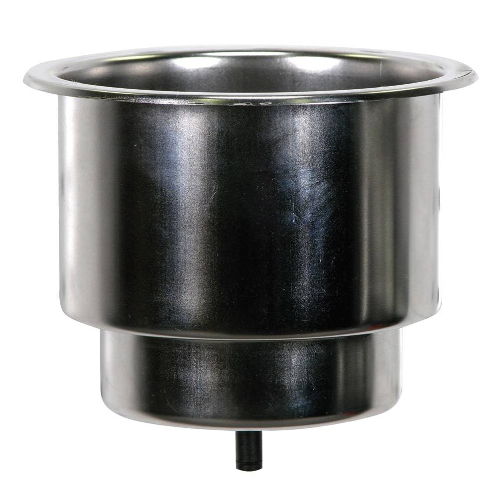 Whitecap Flush Cupholder w/Drain - 302 Stainless Steel [S-3511C] - Twin Screws Marine Service