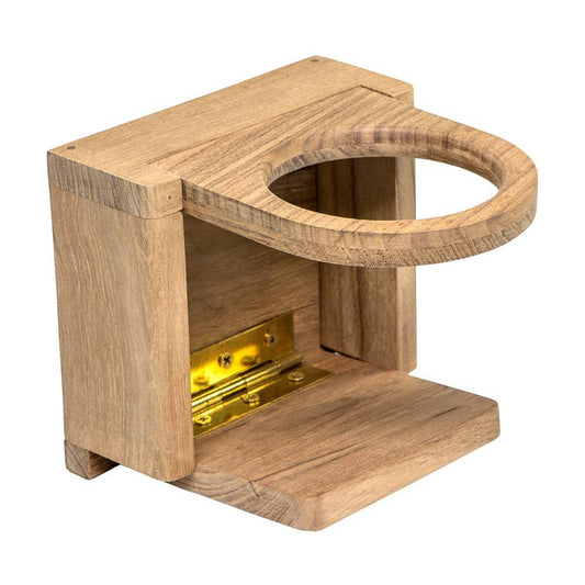 Whitecap Teak Folding Drink Holder [62601] - Twin Screws Marine Service