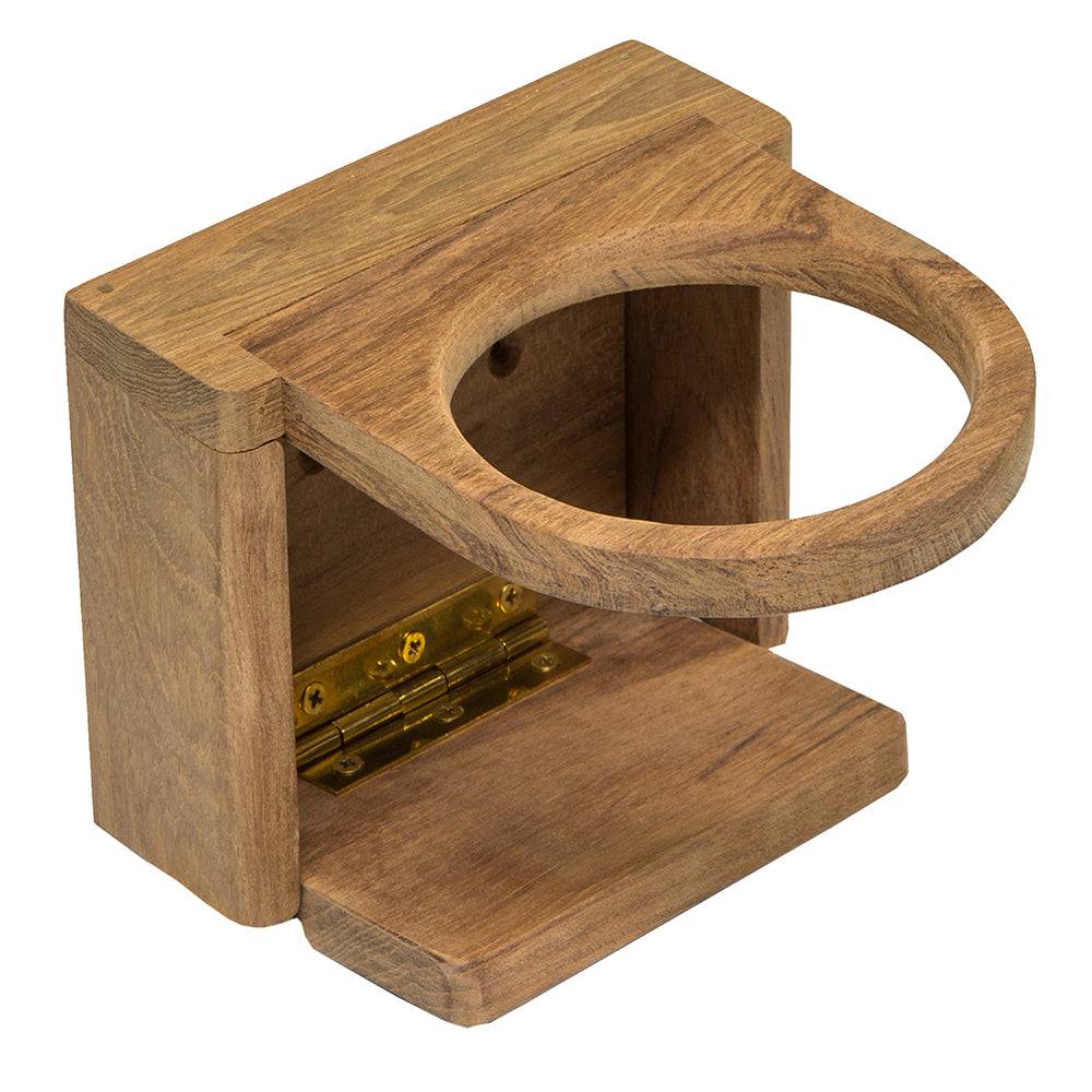 Whitecap Teak Folding Insulated Drink Holder [62602] - Twin Screws Marine Service