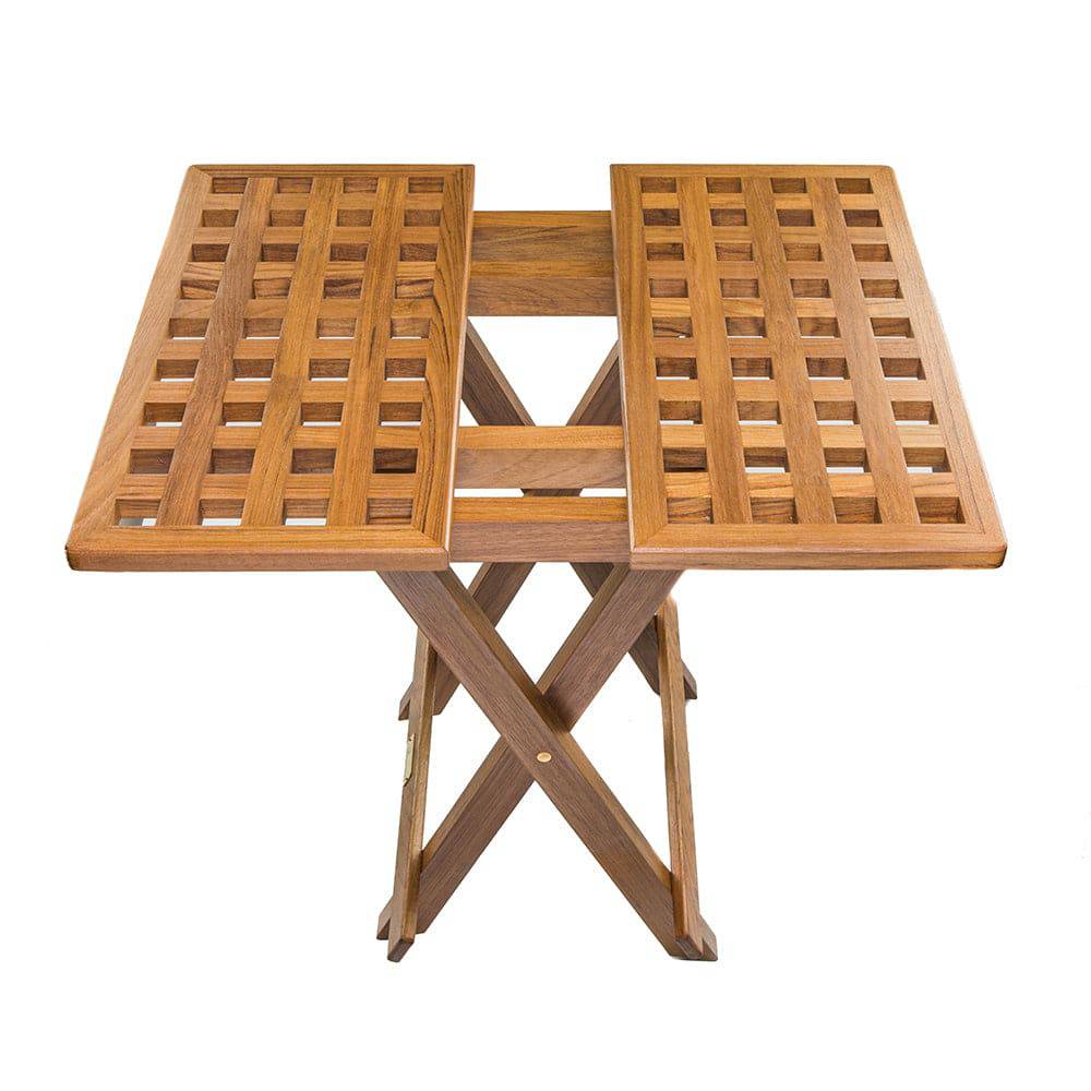 Whitecap Teak Grate Top Fold-Away Table [60030] - Twin Screws Marine Service