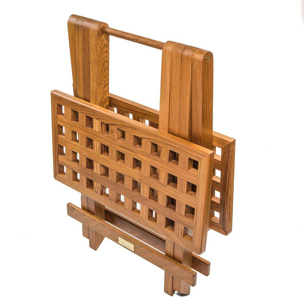 Whitecap Teak Grate Top Fold-Away Table [60030] - Twin Screws Marine Service