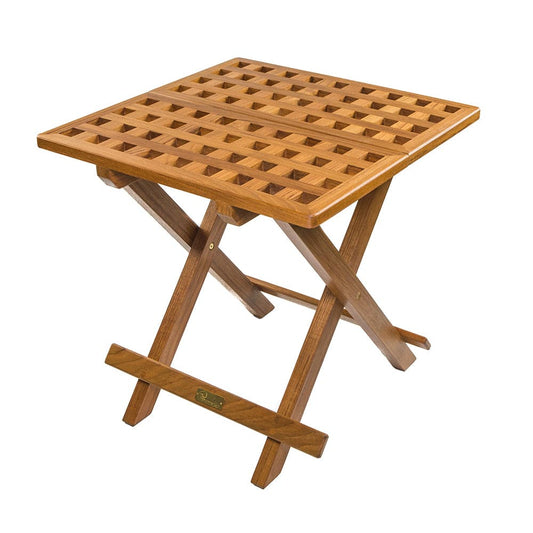Whitecap Teak Grate Top Fold-Away Table [60030] - Twin Screws Marine Service