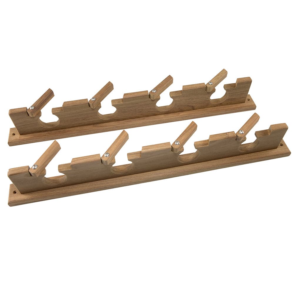 Whitecap Teak Lock-In Four-Rod Storage Rack [60620] - Twin Screws Marine Service