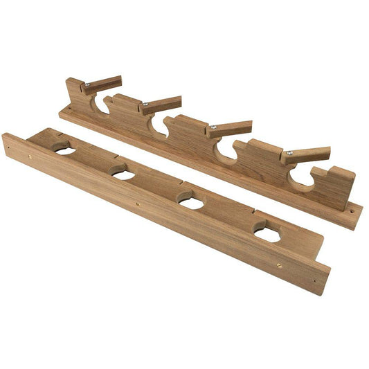 Whitecap Teak Lock-In Four-Rod Storage Rack [60620] - Twin Screws Marine Service