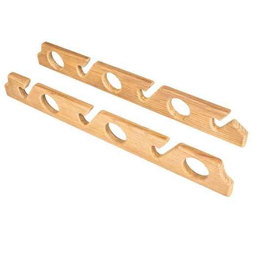 Whitecap Teak Six-Rod Storage Rack - Pair [60614] - Twin Screws Marine Service