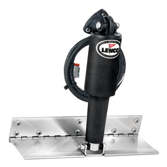 Lenco 4" x 12" Limited Space Trim Tab Kit w/o Switch Kit 12V - Electro-Polished - Short Actuator [15088-101] - Twin Screws Marine Service