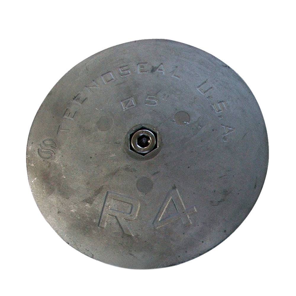 Tecnoseal R4 Rudder Anode - Zinc - 5" Diameter x 5/8" Thickness [R4] - Twin Screws Marine Service