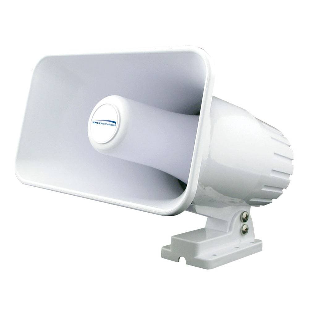 Speco 4" x 6" Weatherproof PA Speaker Horn - White [SPC12RP] - Twin Screws Marine Service
