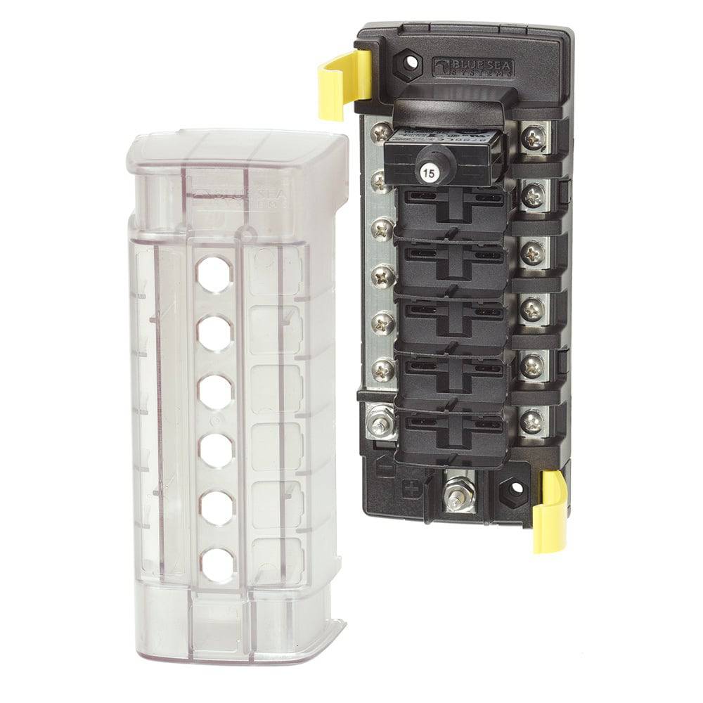 Blue Sea 5052 ST CLB Circuit Breaker Block - 6 Position w/Negative Bus [5052] - Twin Screws Marine Service