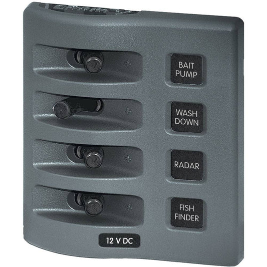 Blue Sea 4305 WeatherDeck 12V DC Waterproof Switch Panel - 4 Posistion [4305] - Twin Screws Marine Service