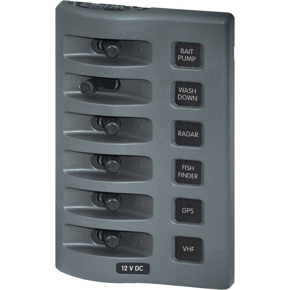 Blue Sea 4307 WeatherDeck 12V DC Waterproof Switch Panel - 6 Position [4307] - Twin Screws Marine Service