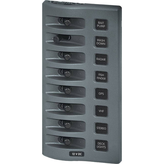 Blue Sea 4309 WeatherDeck 12V DC Waterproof Switch Panel - 8 Position [4309] - Twin Screws Marine Service