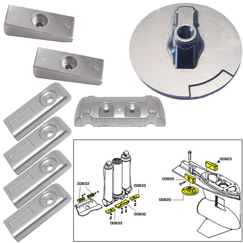 Tecnoseal Anode Kit w/Hardware - Mercury Verado 6 - Zinc [20816] - Twin Screws Marine Service