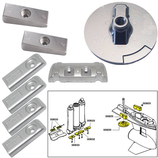 Tecnoseal Anode Kit w/Hardware - Mercury Verado 6 - Zinc [20816] - Twin Screws Marine Service