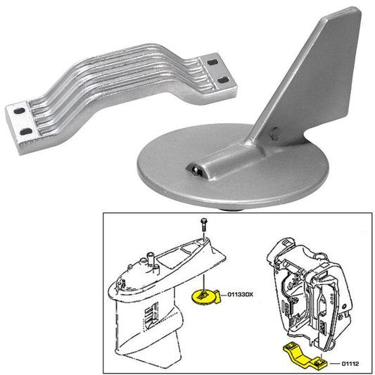 Tecnoseal Anode Kit w/Hardware - Yamaha 150-200HP - Zinc [21101] - Twin Screws Marine Service