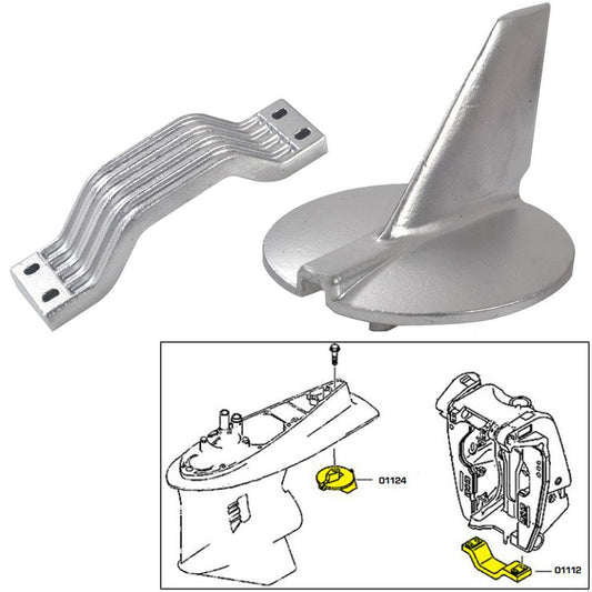 Tecnoseal Anode Kit - Yamaha 200-250HP - Zinc [21104] - Twin Screws Marine Service