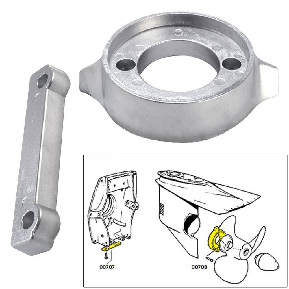Tecnoseal Anode Kit w/Hardware - Volvo 280 - Zinc [20701] - Twin Screws Marine Service