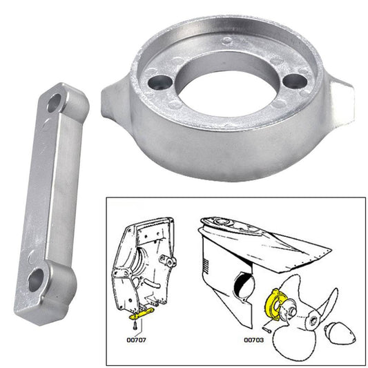 Tecnoseal Anode Kit w/Hardware - Volvo 280 - Zinc [20701] - Twin Screws Marine Service