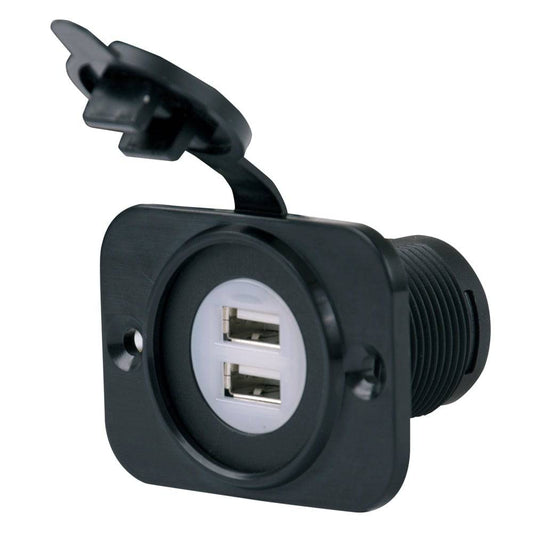 Marinco SeaLink Deluxe Dual USB Charger Receptacle [12VDUSB] - Twin Screws Marine Service