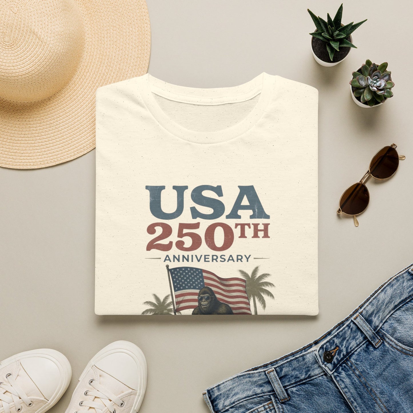 USA 250th Anniversary T-Shirt — Patriotic American Flag Celebration Tee