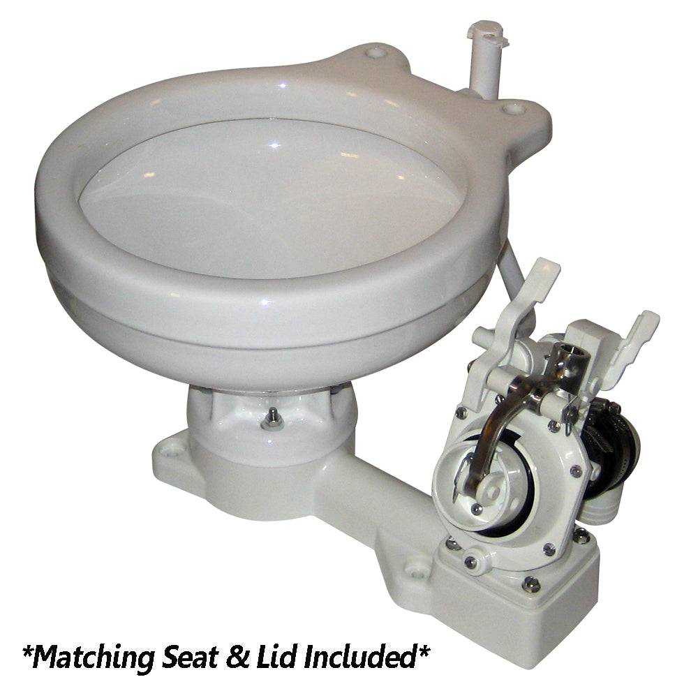 Raritan Fresh Head - Fresh Water Flush - Manual - Household Style - Right Hand Operation [25H00] - Twin Screws Marine Service