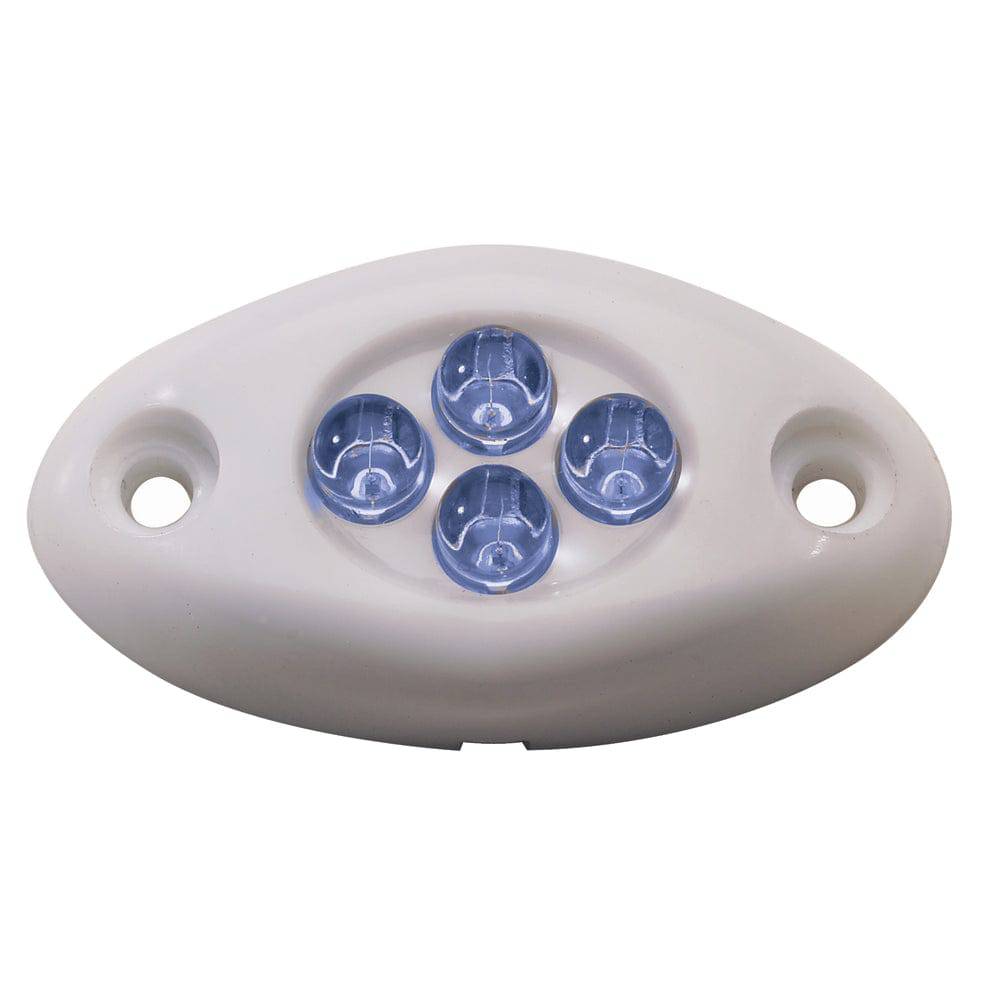 Innovative Lighting Courtesy Light - 4 LED Surface Mount - Blue LED/White Case [004-2100-7] - Twin Screws Marine Service