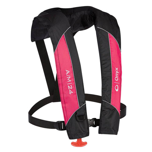 Onyx A/M-24 Automatic/Manual Inflatable PFD Life Jacket - Pink [132000-105-004-14] - Twin Screws Marine Service