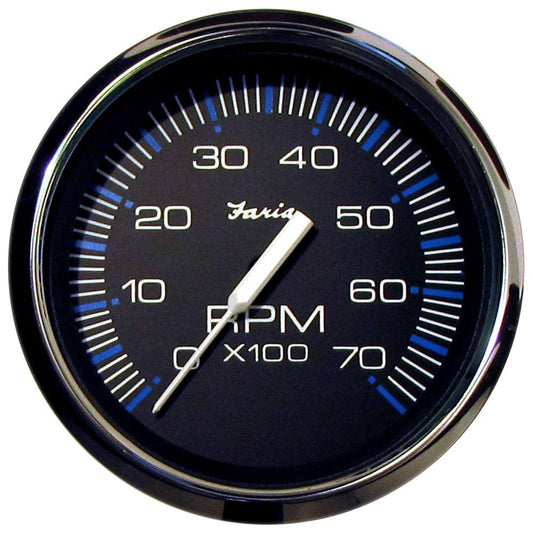 Faria Chesapeake Black 4" Tachometer - 7000 RPM (Gas) (All Outboards) [33718] - Twin Screws Marine Service