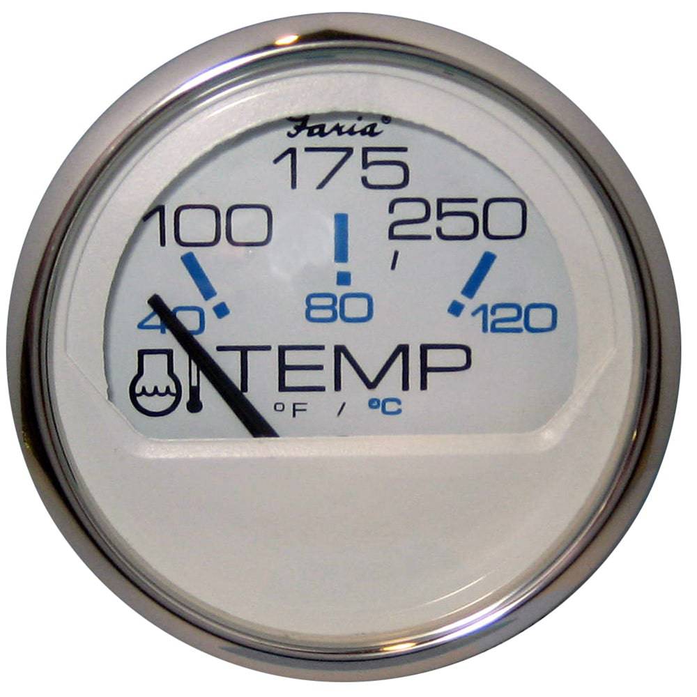 Faria Chesapeake White SS 2" Water Temperature Gauge (100-250 DegreeF) [13804] - Twin Screws Marine Service