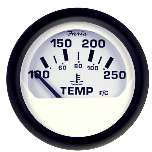 Faria Euro White 2" Water Temperature Gauge (100-250 DegreeF) [12904] - Twin Screws Marine Service