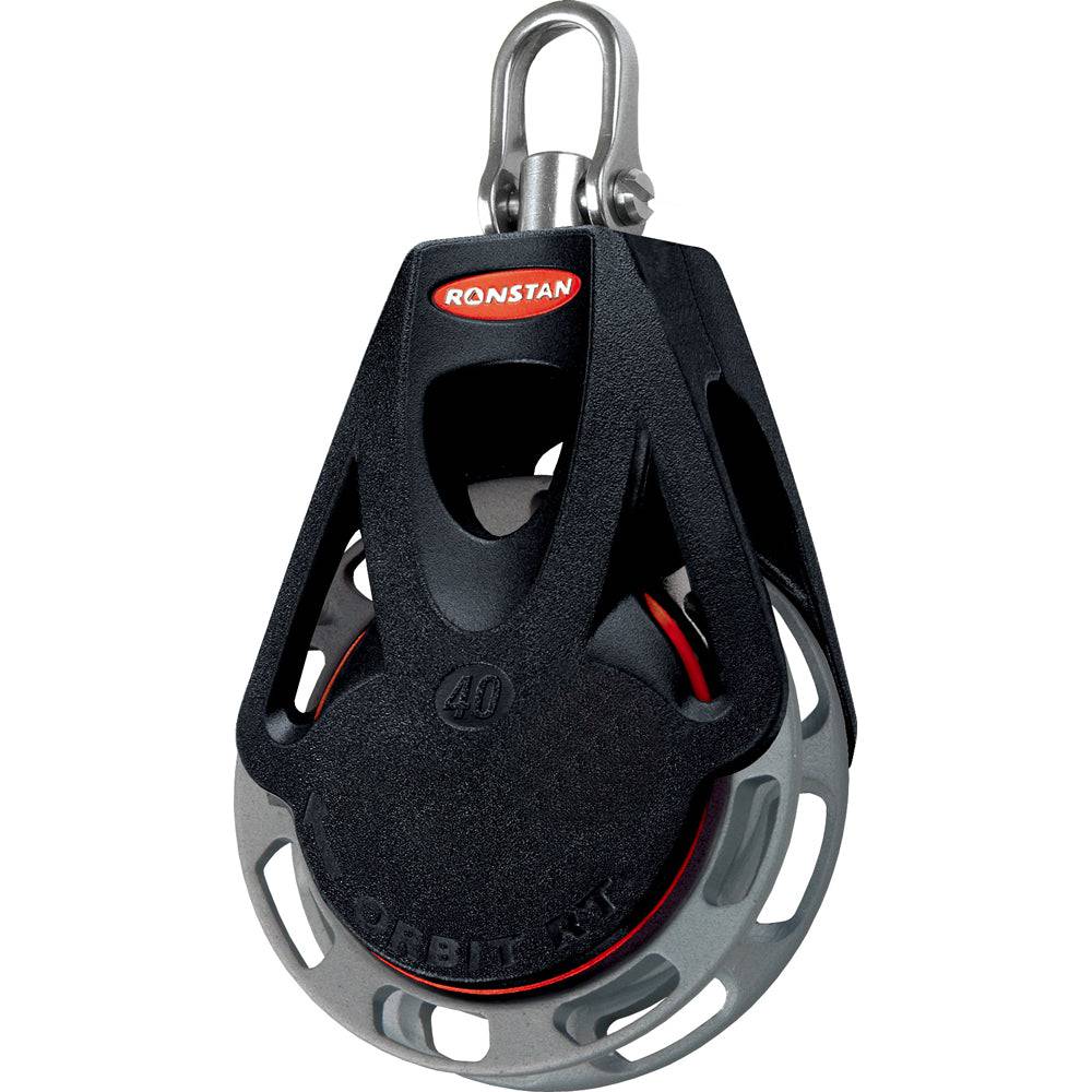 Ronstan Series 40 Ratchet Orbit Block - Single - Auto - Swivel Shackle Head [RF46100] - Twin Screws Marine Service