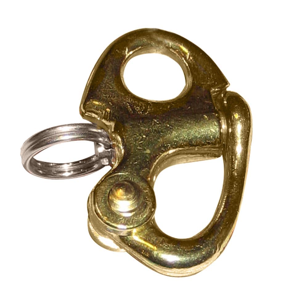 Ronstan Brass Snap Shackle - Fixed Bail - 41.5mm (1-5/8") Length [RF6000] - Twin Screws Marine Service