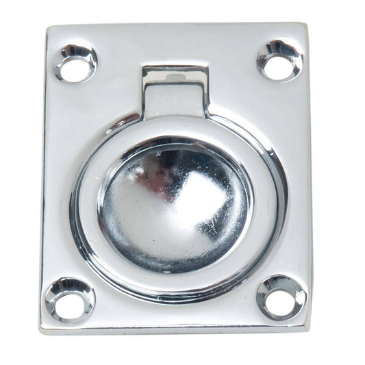 Perko Flush Ring Pull - Chrome Plated Zinc [0841DP0CHR] - Twin Screws Marine Service
