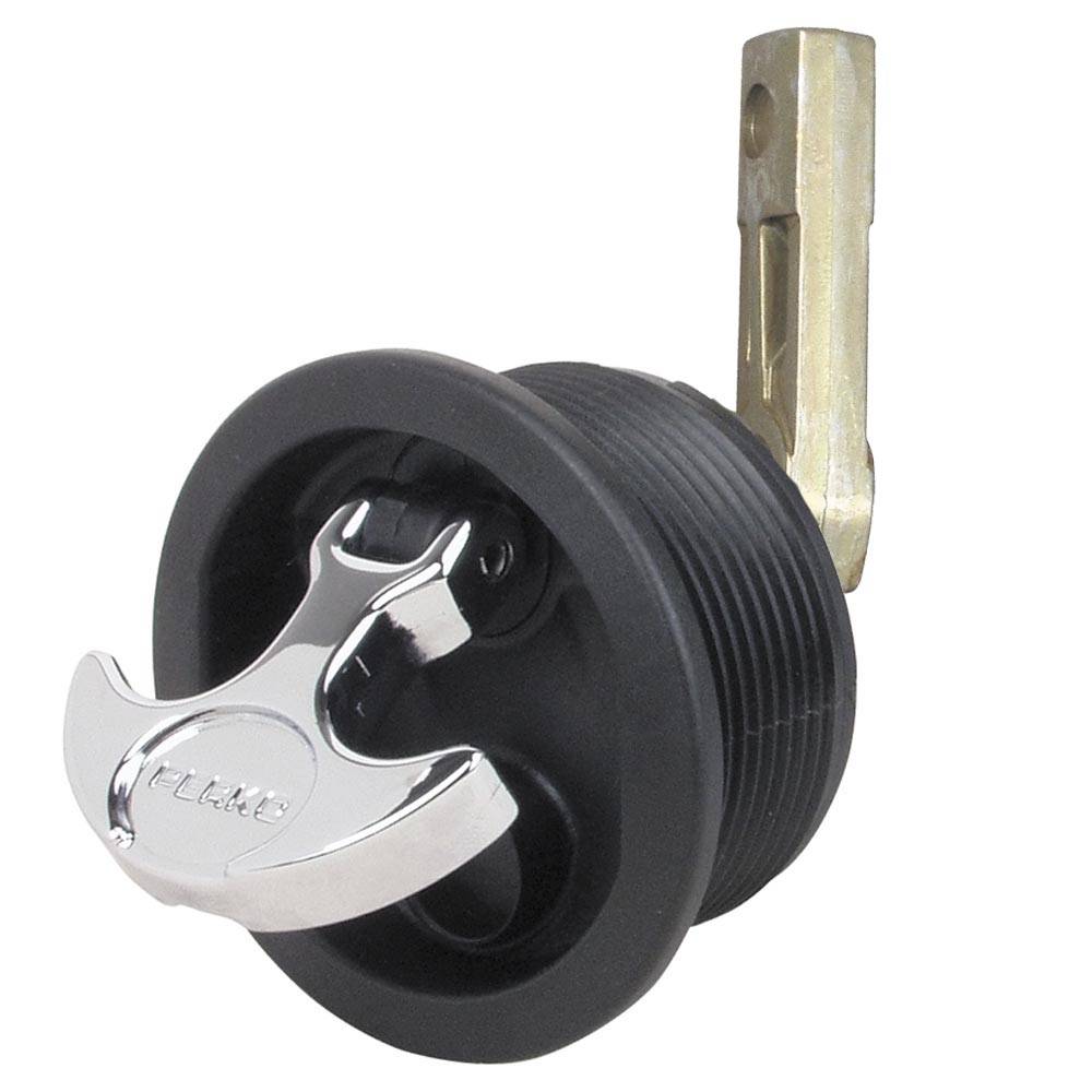 Perko Flush Mount Latch - Straight Cam Bar - 2.5" Hole - Black [1092DP3BLK] - Twin Screws Marine Service
