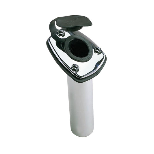 Perko Fishing Rod Holder - 65 Angled Flush Mount - Chrome Plated Zinc [1205DP0CHR] - Twin Screws Marine Service