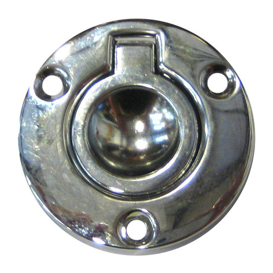 Perko Round Flush Ring Pull - 2" - Chrome Plated Zinc [1232DP2CHR] - Twin Screws Marine Service