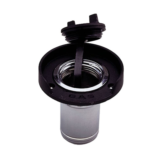 Perko Gas Fill f/1-1/2" Hose - Chrome Plated Zinc, Black Flange [1313DP0CHR] - Twin Screws Marine Service
