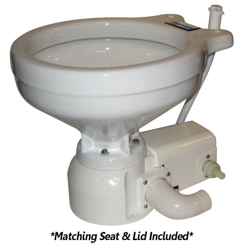 Raritan Sea Era Toilet - Household Style - Freshwater Solenoid - Straight  90 Discharge - Smart Toilet Control - 12v [162HF012] - Twin Screws Marine Service