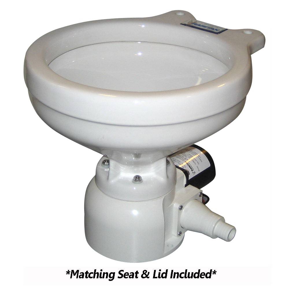 Raritan Sea Era Toilet - Marine Size - Remote Intake Pump - Straight  90 Discharge - Smart Toilet Control - 12v [162MR012] - Twin Screws Marine Service