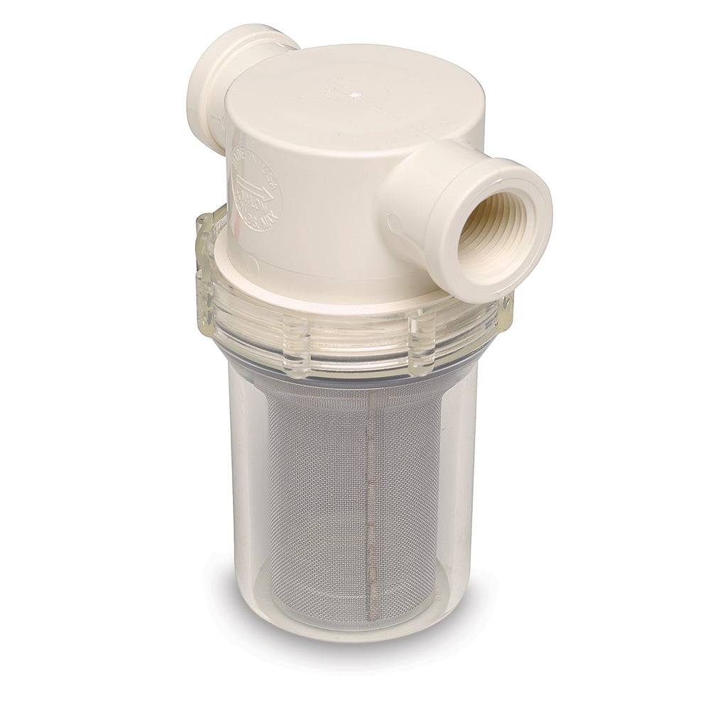 Shurflo by Pentair 1/2" Raw Water Strainer w/Bracket  Fittings - 50 Mesh Screen [253-121-01] - Twin Screws Marine Service
