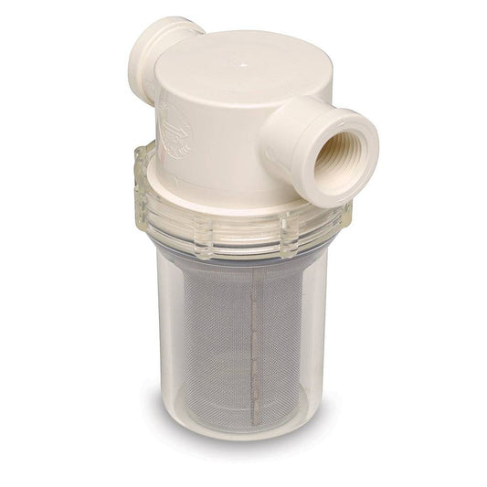 Shurflo by Pentair 1/2" Raw Water Strainer w/Bracket  Fittings - 50 Mesh Screen [253-121-01] - Twin Screws Marine Service