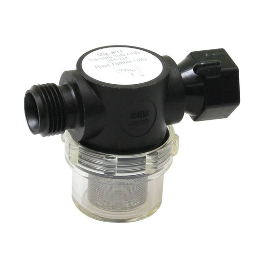 Shurflo by Pentair Swivel Nut Strainer - 1/2" Pipe Inlet - Clear Bowl [255-315] - Twin Screws Marine Service